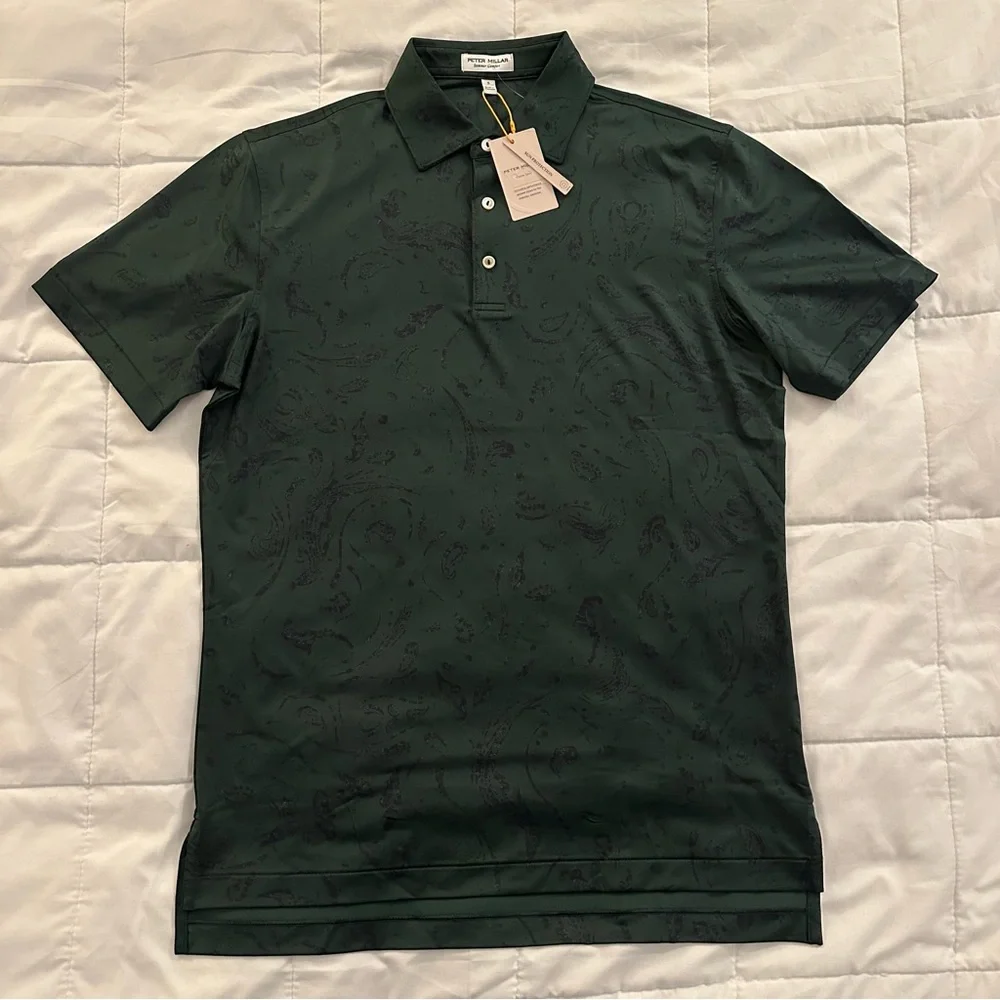 Peter Millar Summer Comfort Golf Polo | Men’s Small | $110 | Green | NEW